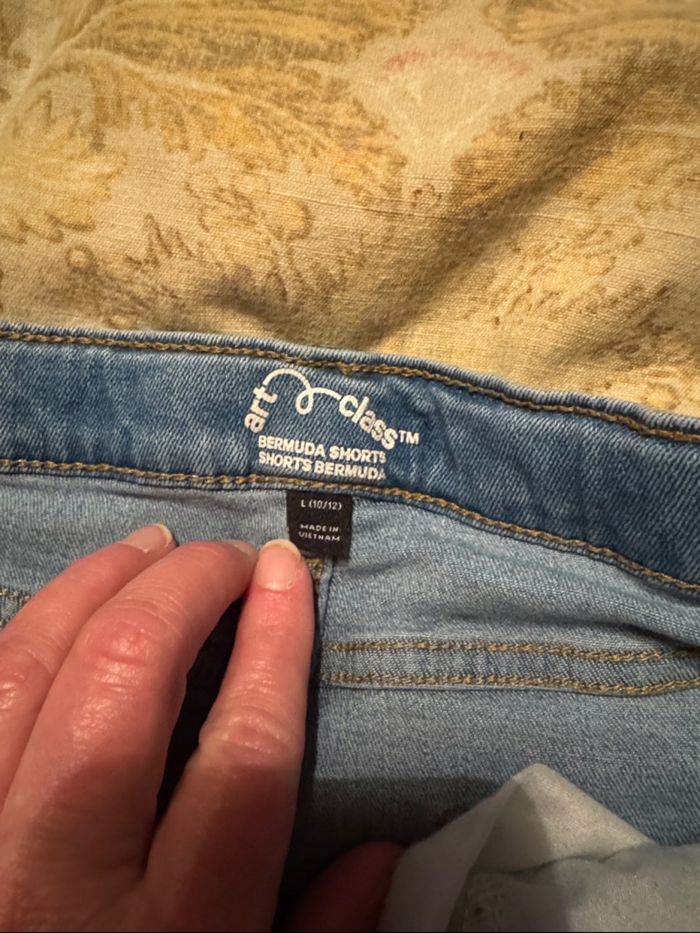 art class Light Blue Distressed Denim Shorts - Picture 3 of 4